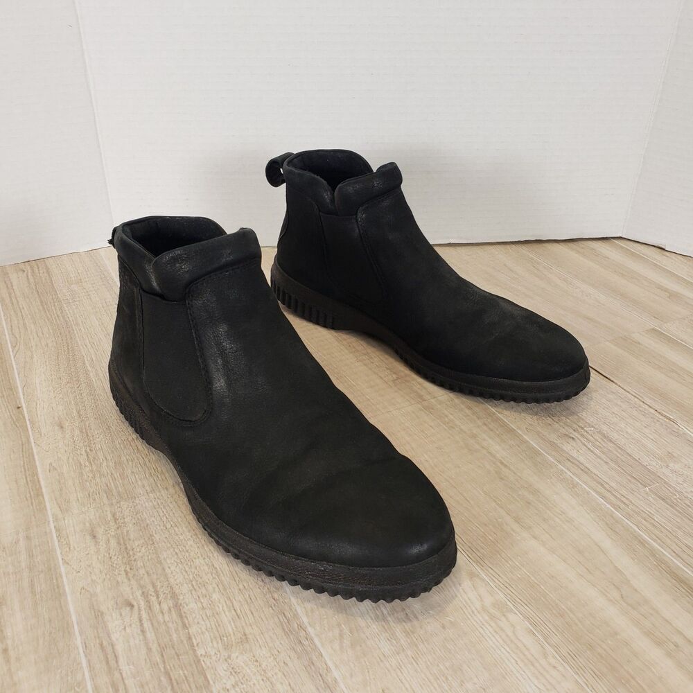 Ecco Black Suede Leather Zip Up Ankle Boots Booties Shoes Women’s Size 9 EU 40